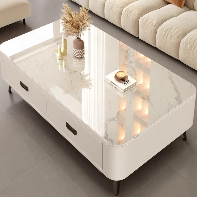 

Aesthetic Decoration Coffee Table Modern Nordic Storage Drawers Coffee Table Minimalist Designer Mesa Auxiliar Home Furniture