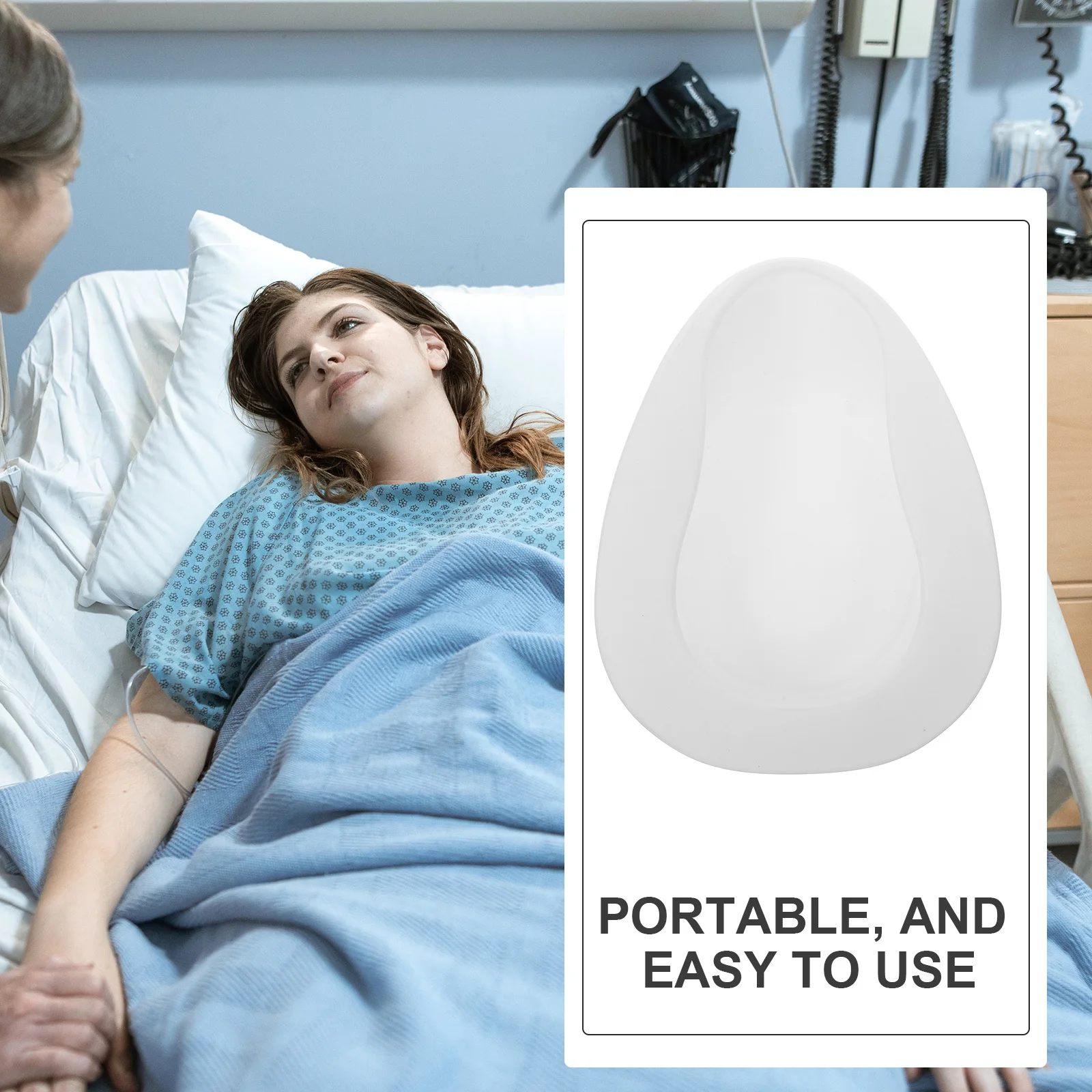 مقلاة سرير لكبار السن للاستخدام المنزلي مبولة مرحاض محمولة للمرضى طريح الفراشين الرجال النساء حوض سرير مقاوم للانسكاب كبار #3