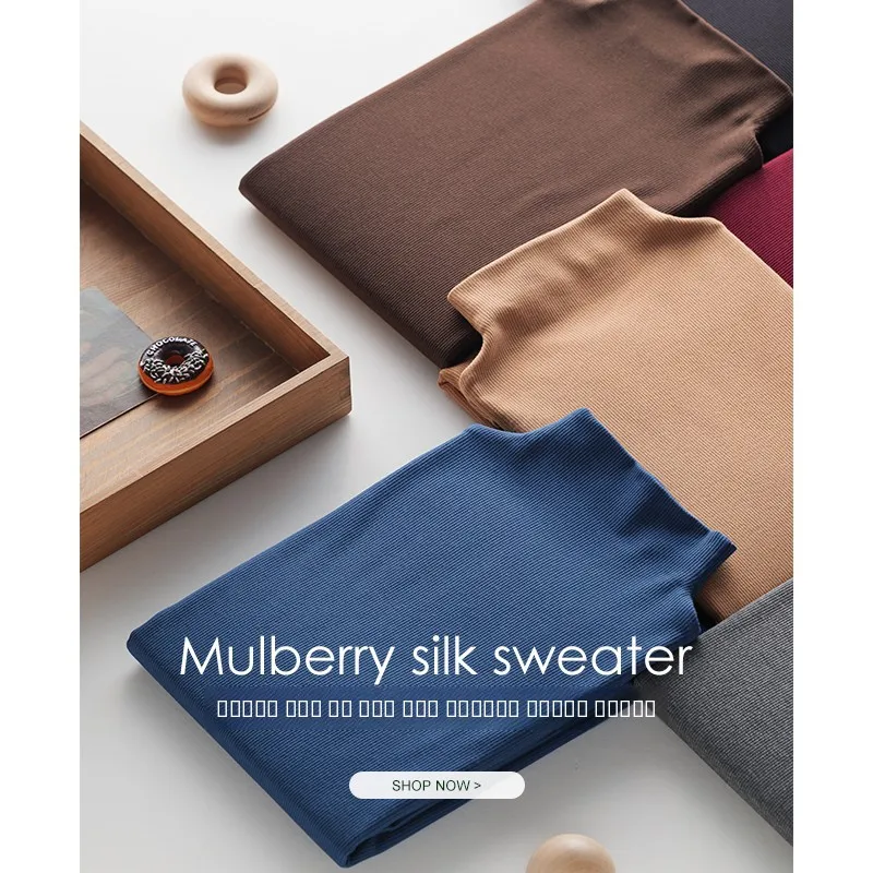 

Slimming Effect Self-Heating Fce Lined Silk Base irt round Ne Pile Collar Knitted Top for Women Commute Sle