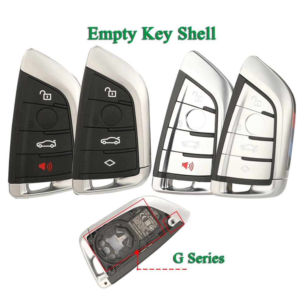 Jingyuqin 4 Buttons Remote Car Key Cover G Series For BMW X1 X3 X4 X5 X6 F15 F16 F48 G30 G38 525 540 730 740 1 2 5 7