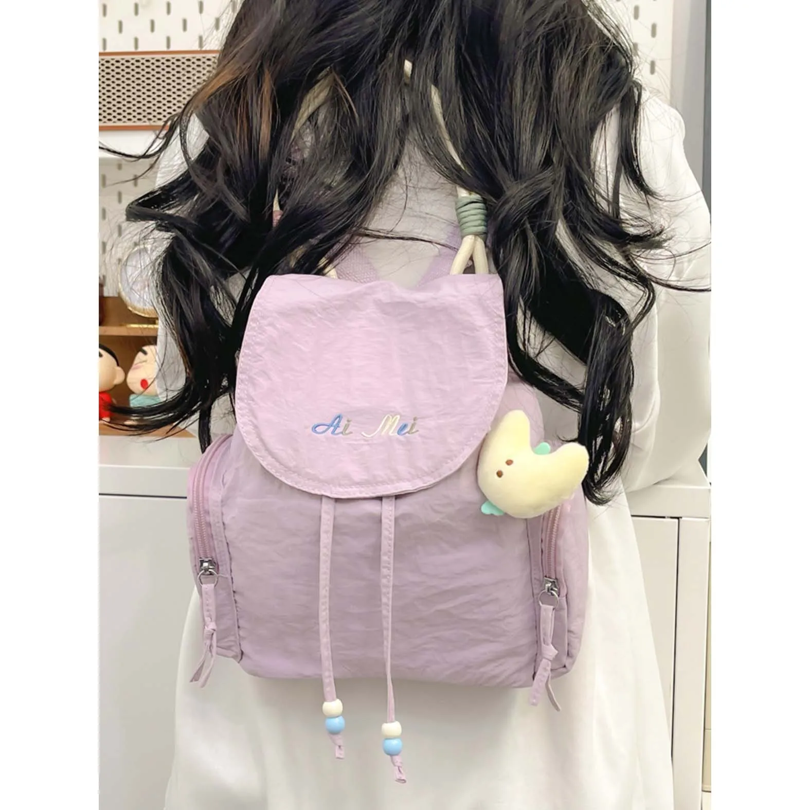 

Ins Drawstring Mini Backpack for Women 2025 New Korean Versatile Lightweight Travel Backpack Commuter Bag