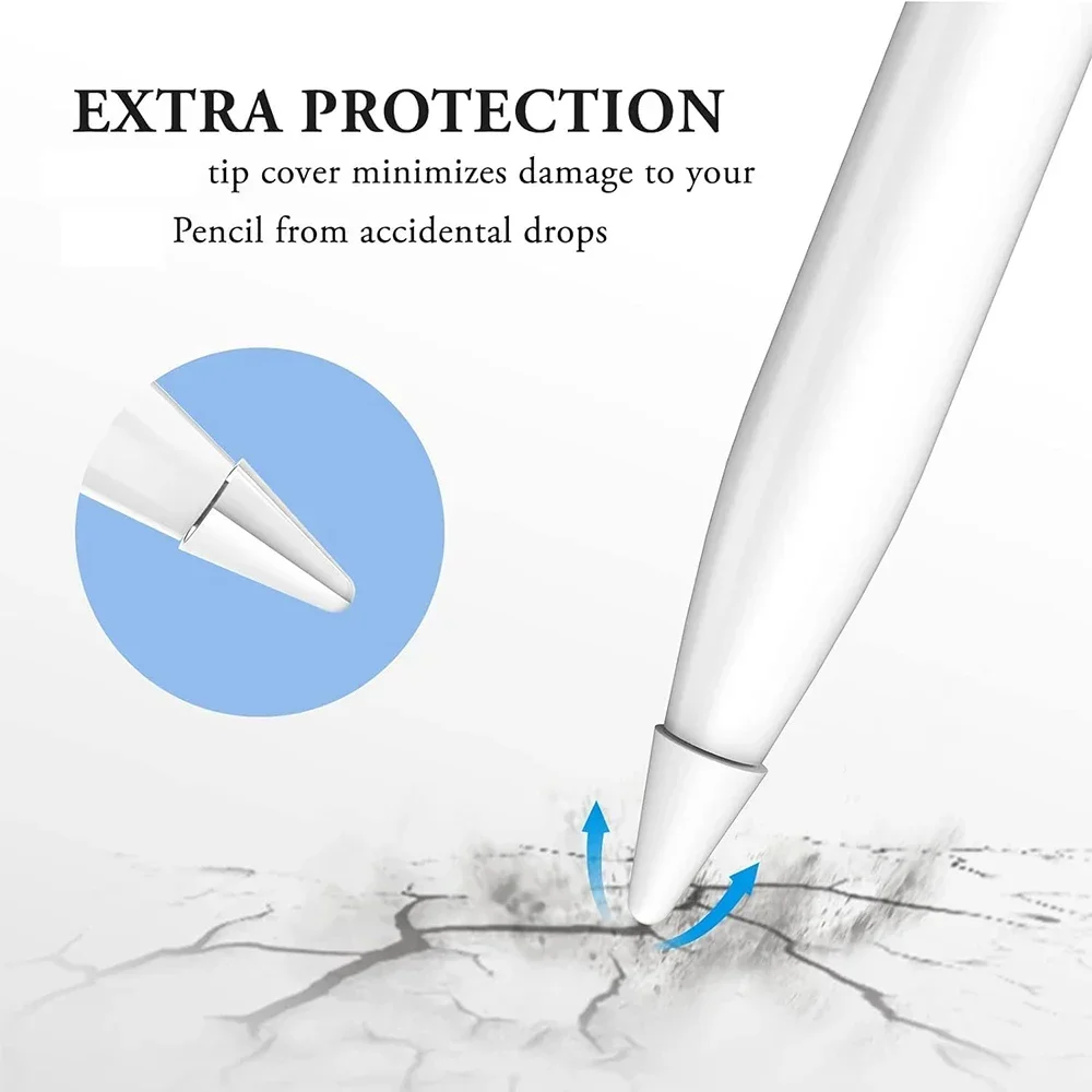 100/50/1PCS Silicone Replacement Pen Tips Soft Stylus Pencil Nib for Apple Pencil 1st 2nd Gen Protective Nib Caps for IPencil