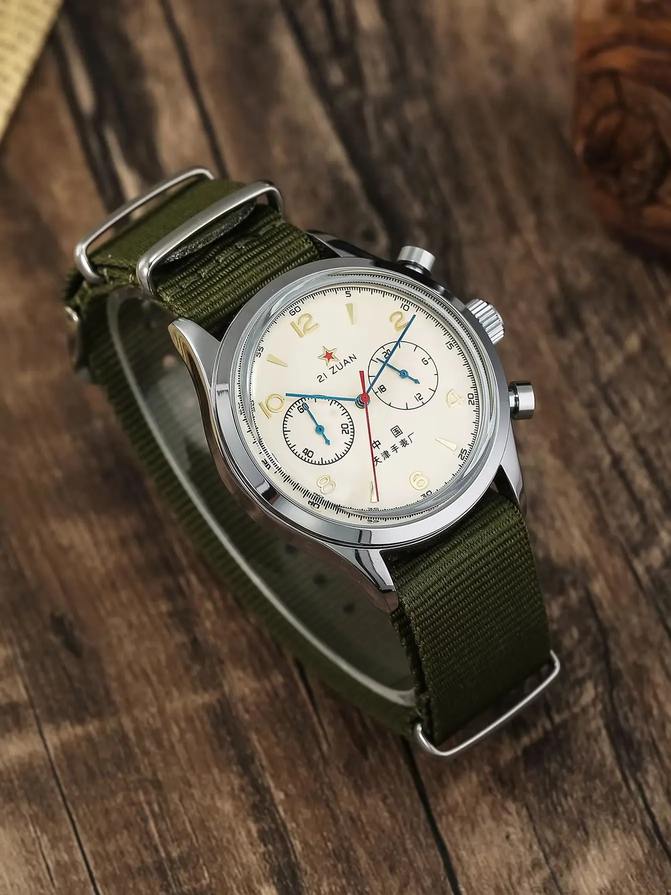 Herrenuhren 1963 Pilot Automatikuhr 42mm Wasserdicht Retro Quarz Chronograph Vintage Dress-Uhr