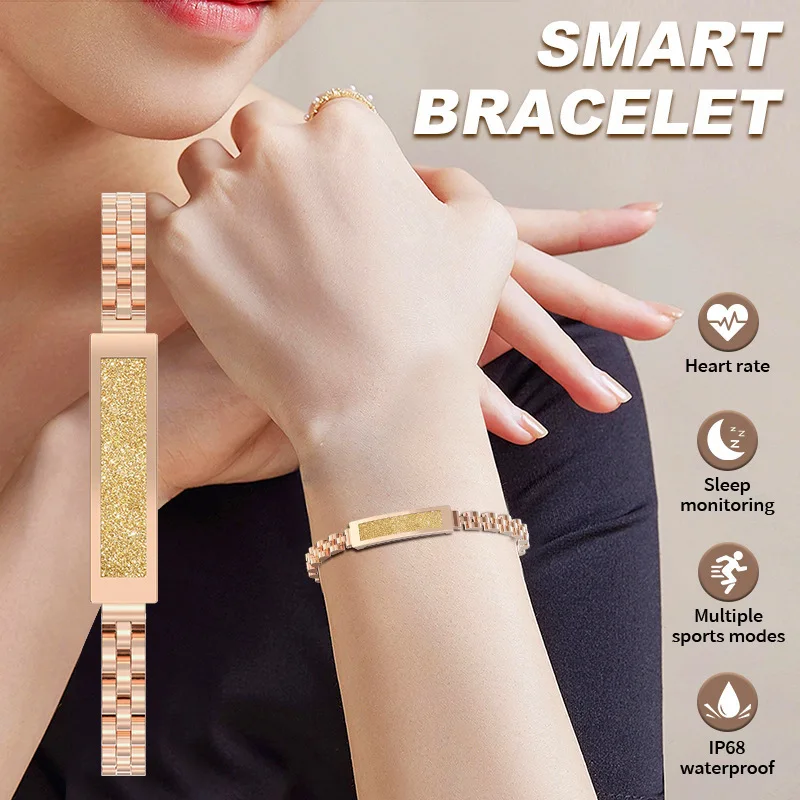 

Lady Smart Bracelet Fitness Tracker Multi-functional Sports Fashion Waterproof Heart Rate Blood Oxygen Monitor Women Smart Band