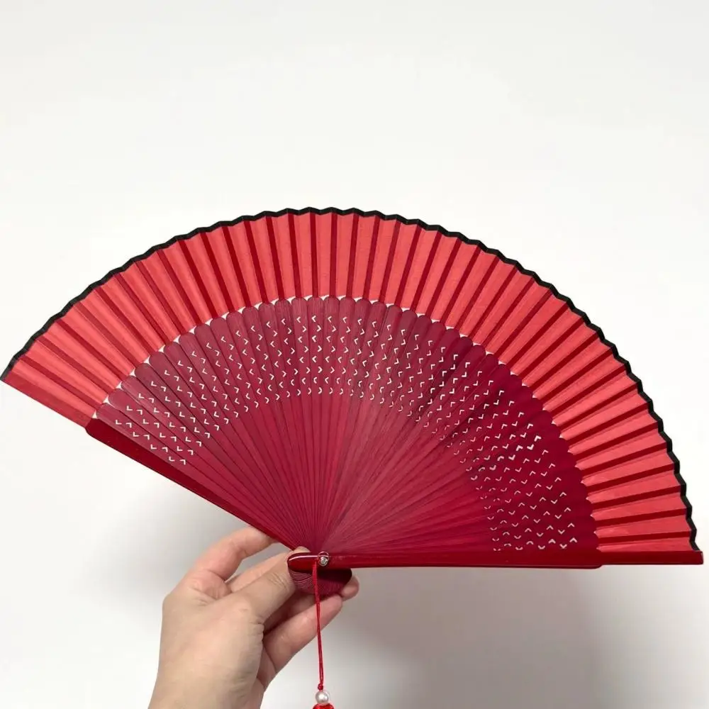 Chinese Style Bamboo Folding Fan, Classical Carving Craft