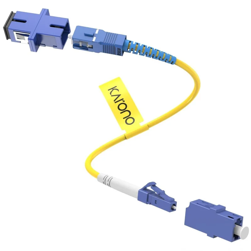 Z Efficient LC to SC Hybrid Fiber Optic Adapter, 1ft, Ideal for Indoor/Outdoor Use