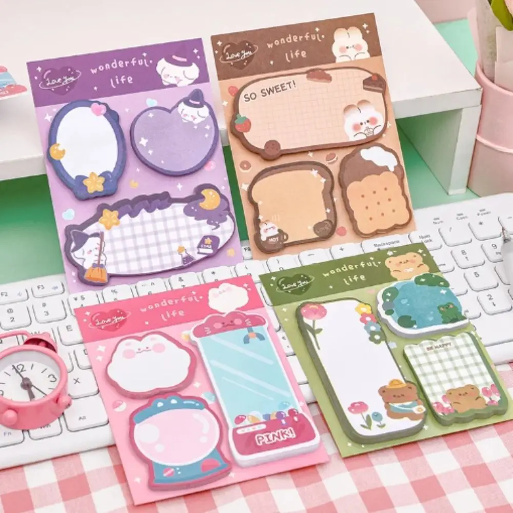 Orso Cartoon Sticky Notes fai da te Scrapbooking To Do List coniglio orso Sticky Notes Cartoon Kawaii Rabbit Sticky Notes regalo per bambini
