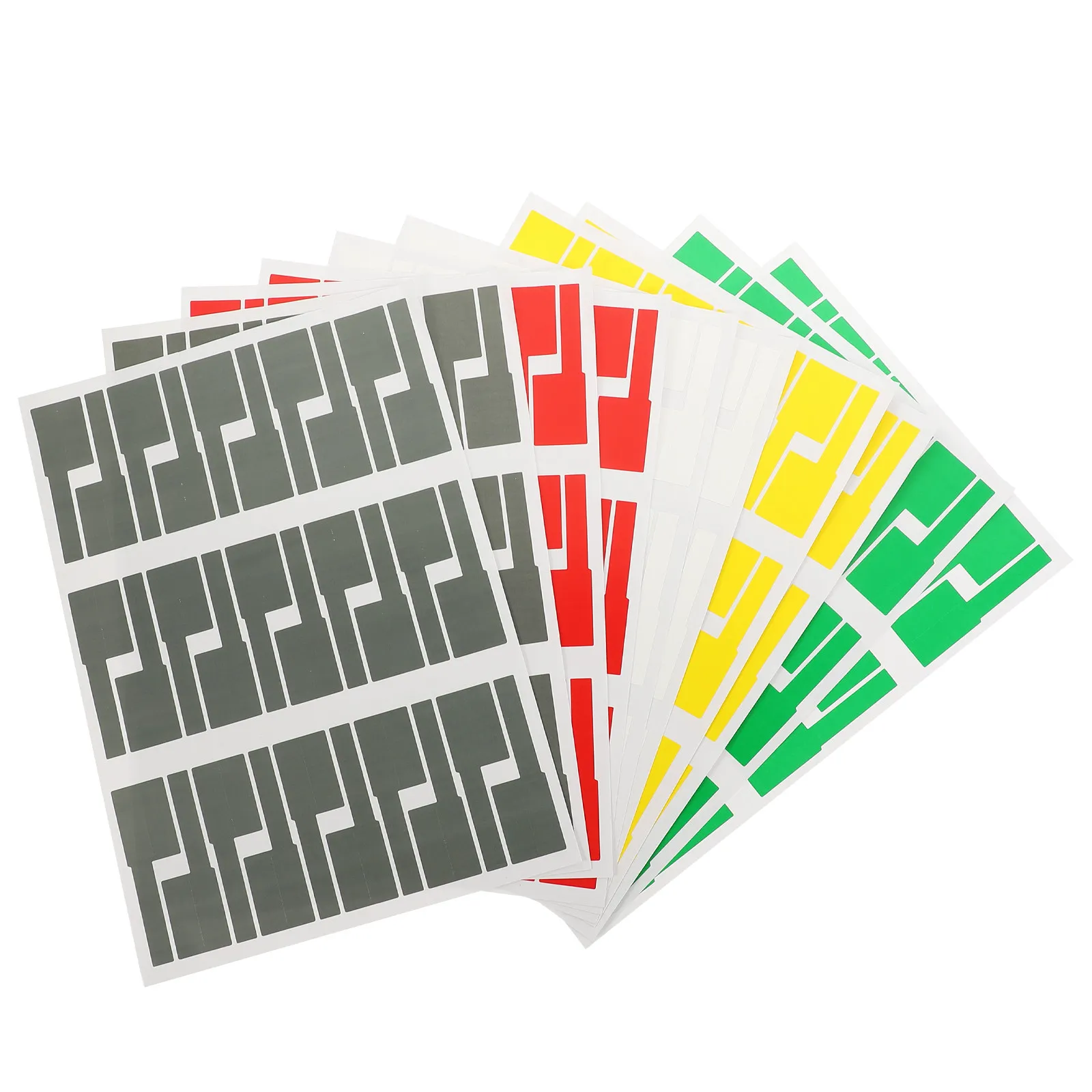 

10 листов цветных этикеток для кабелей, самоклеящиеся наклейки-органайзеры для проводов, для быстрого организации проводов дома, в офисе, школе