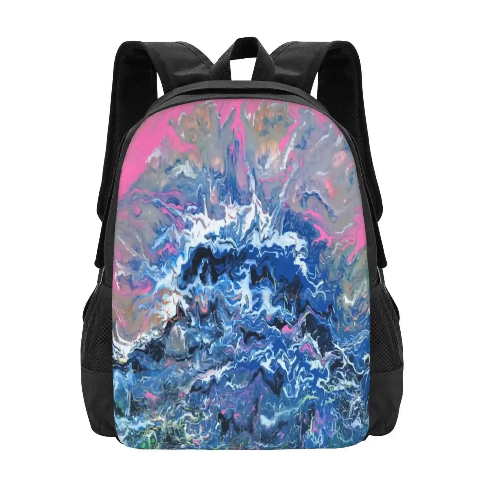 

Школьные сумки The Surge, дорожный рюкзак для ноутбука, Crashing Waves Ocean Swirly, розовый, красивый, абстрактный, для серфинга, яркая, очаровательная вода