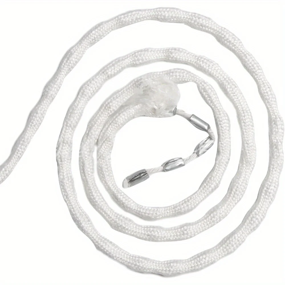 Corde de plomb en gros pour rideaux DIY, corde en coton blanc avec base en tulle pour la fabrication de draperies et de rideaux suspendus 2027