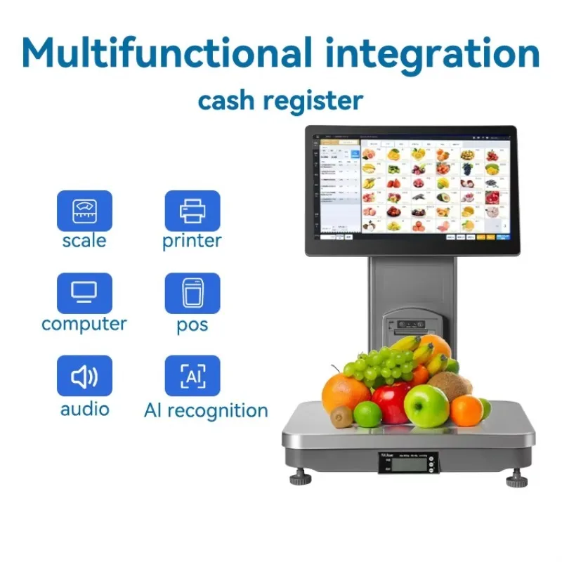 Smart POS Scale Equipped with AI Scanner AI-powered Weighing and Checkout Terminal Designed Specifically for Retail Stores view 2