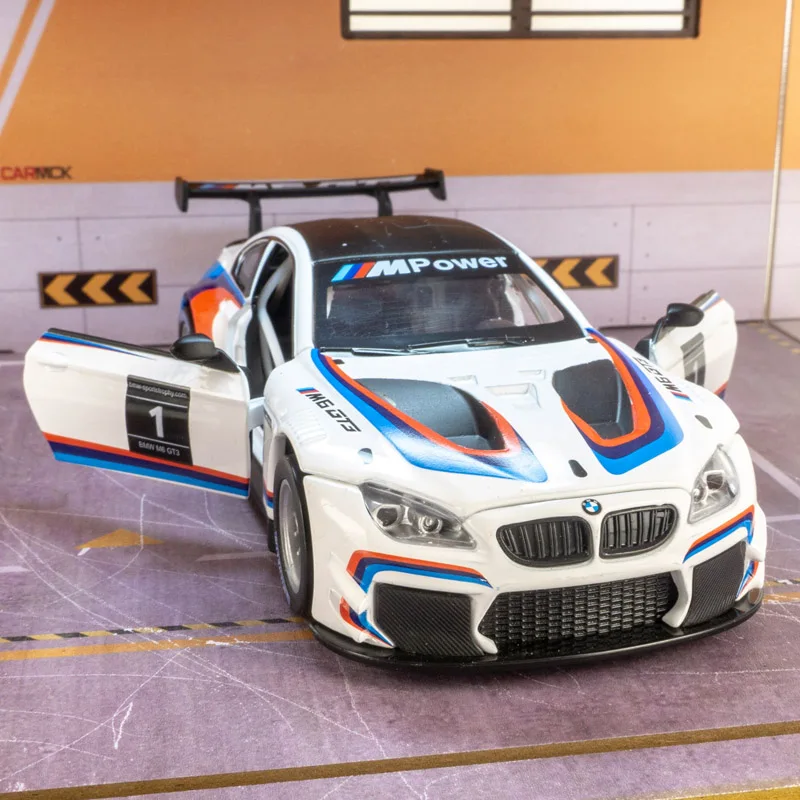 1:32 BMW M6 GT3 Alloy RacingรถDiecasts & Toy Vehiclesโลหะของเล่นรถจําลองคอลเลกชันของเล่นเด็กของขวัญ