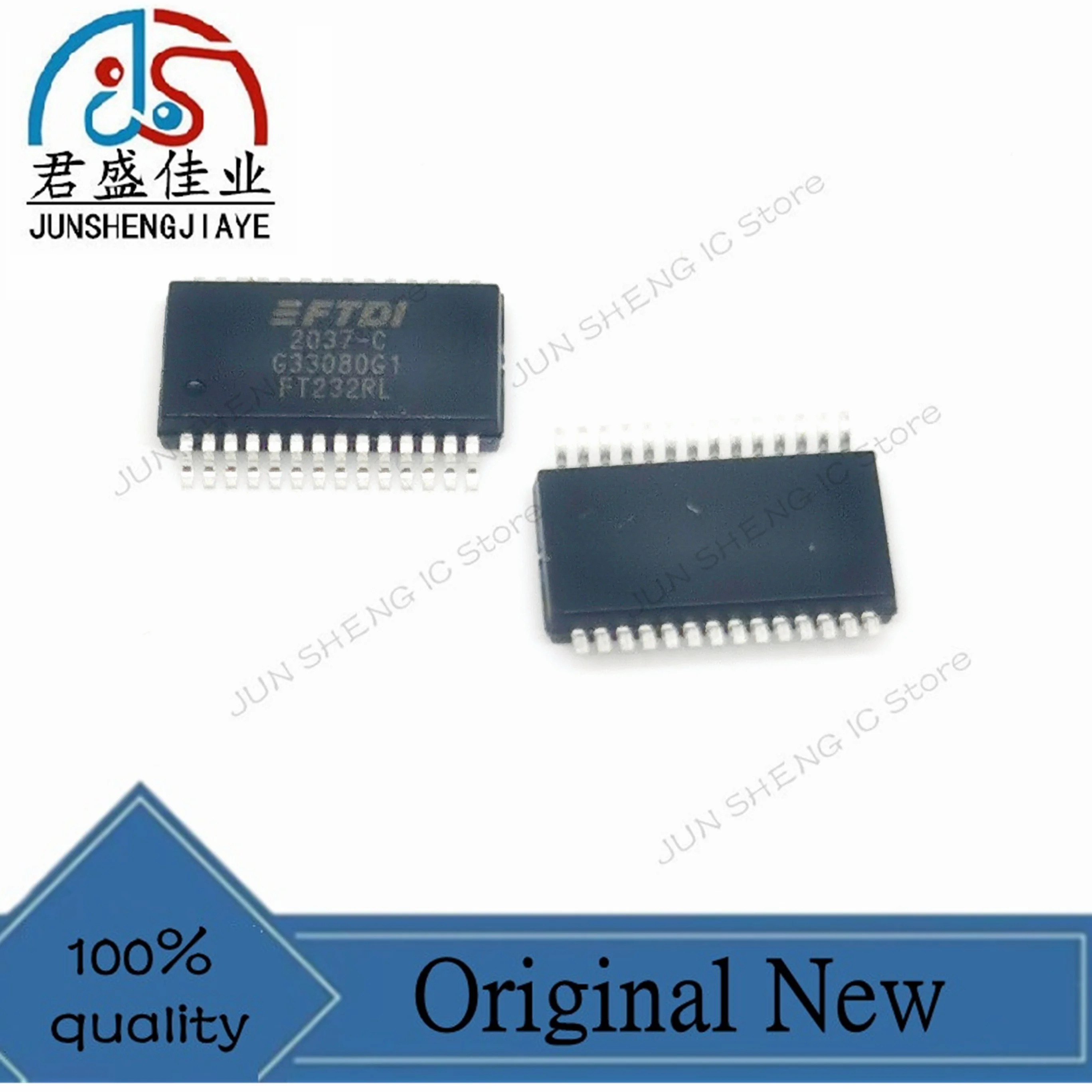 JUN SHENG IC Store/1 pcs /lot 100% new original IC FT232RL-REEL FT232RL FTDI chip SSOP-28 bridge USB to UART