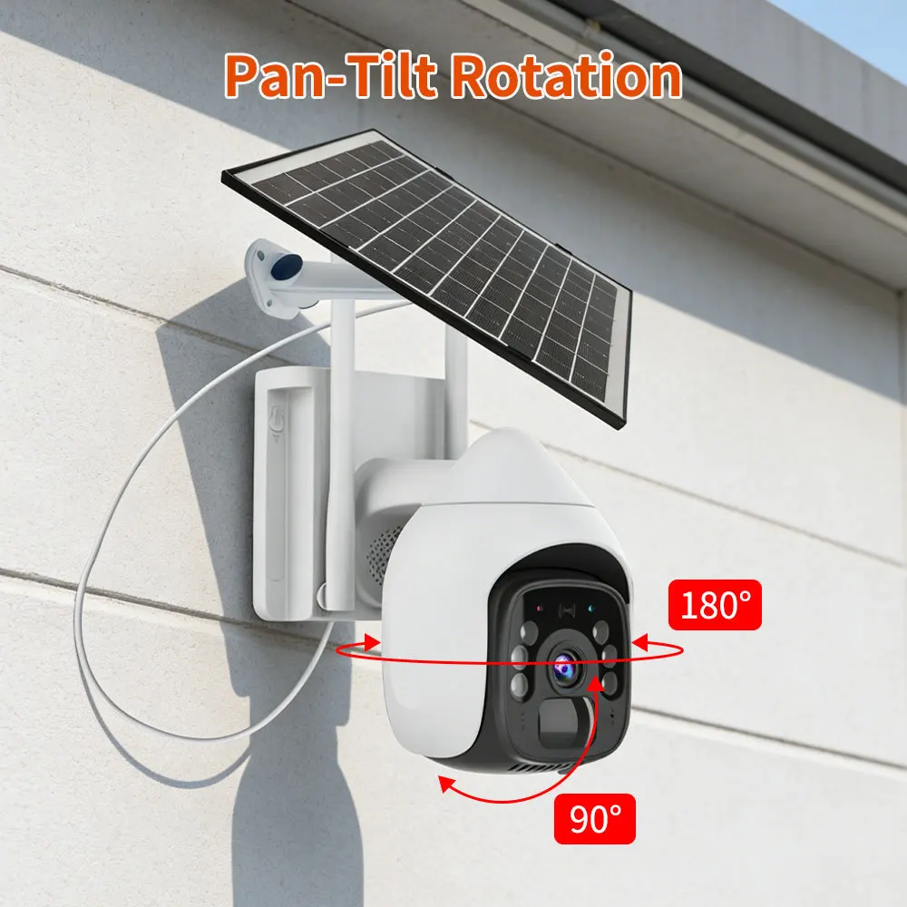 O-Kam APP 3MP 1296P Solar Power Full Color Wireless PTZ 4G/WIFI IP  Camera AI Humanoid Detection Home Security CCTV Baby Monitor