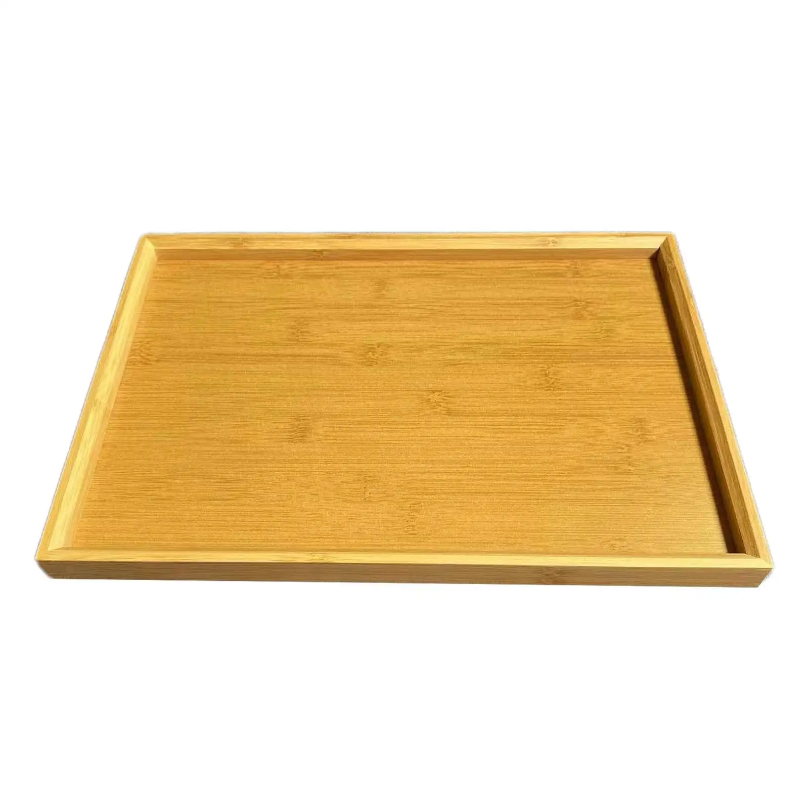 Bamboo Serving Platter Tableware Decorative Tray for Food Fruit Snacks Breakfast Dinner Eating and Serving Bathroom Living Room