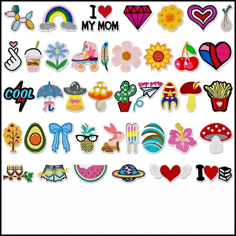 1PCS Mixed 3D Cartoon Embroidered Appliques, Iron On Patches for DIY Clothes Denim Jackets Bags Shoes Repair Craft
