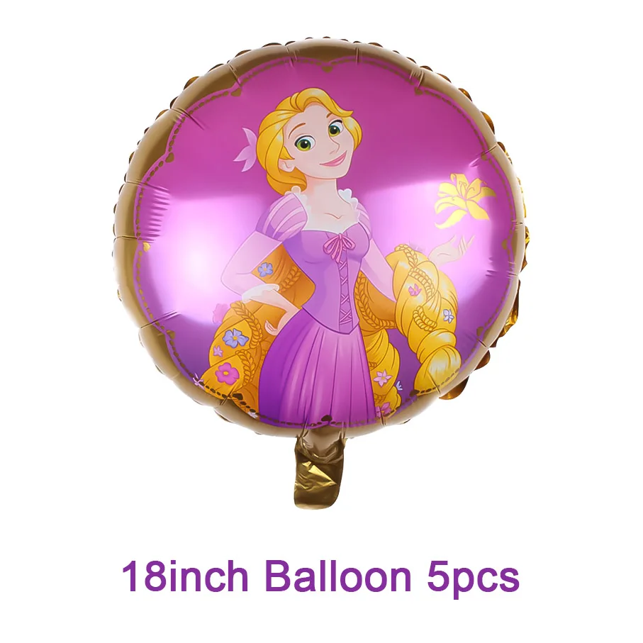 Tangled Rapunzel Princess Theme Birthday Party Decoration Supplies Disposable Cutlery Balloon Background Baby Shower Girl Gift