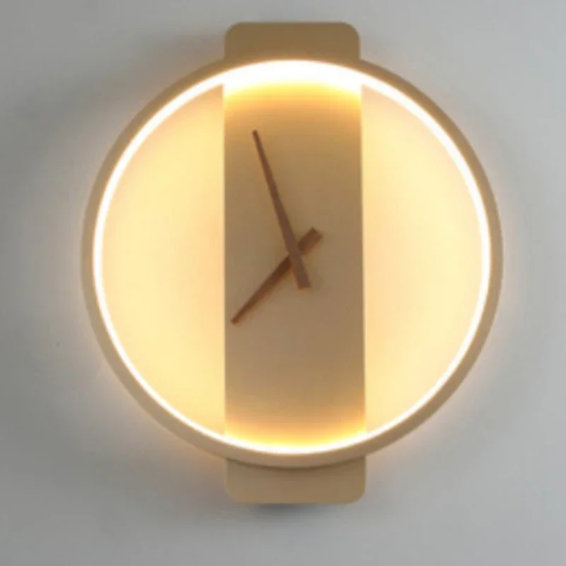 

Modern Light Luxury Wall Lamp Living Room Decoration Clock Wall Light Bedroom Bedside Nordic Aisle Lighting Black Wall Sconce