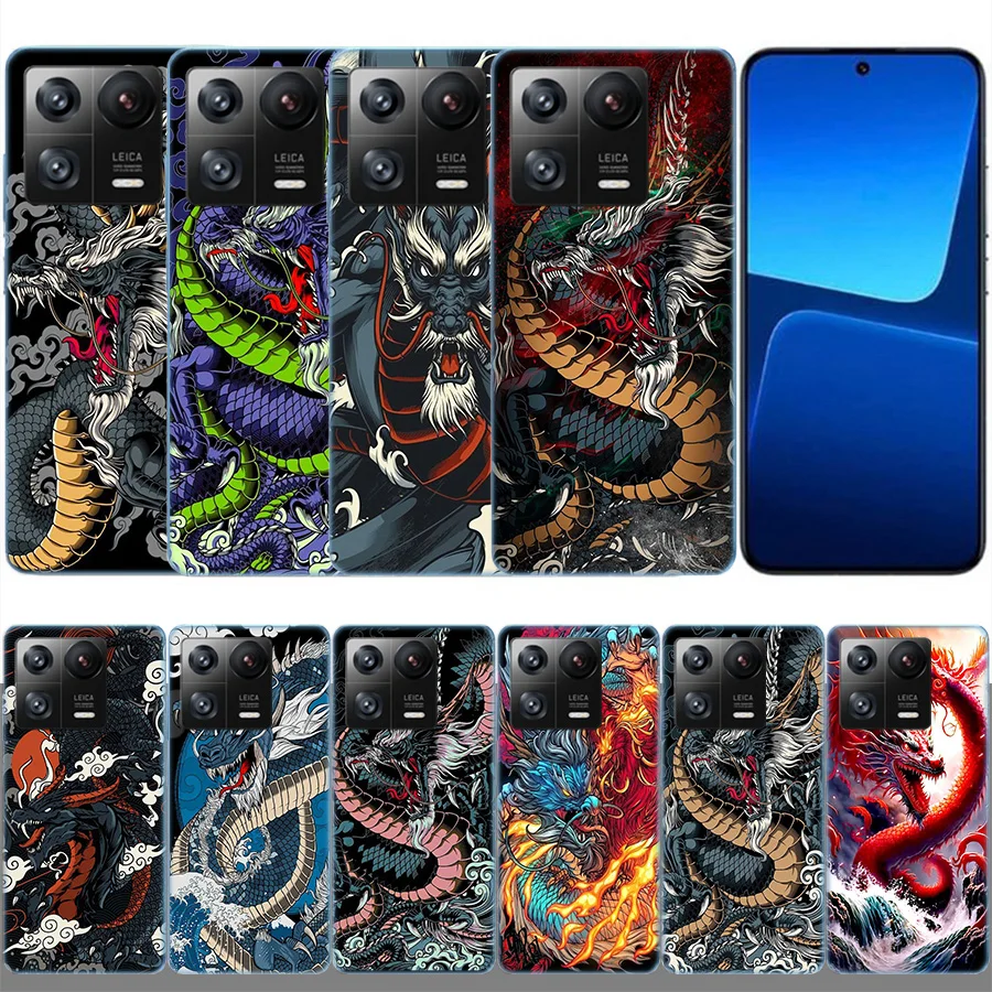 Mighty Dragon Blessing God Cool Clear Luxury For Xiaomi Mi 13 12 12T Pro 11 Ultra 11T 11i 10 10T 9 9T 8 Lite 6X 5X A3 CC9E A2 A1