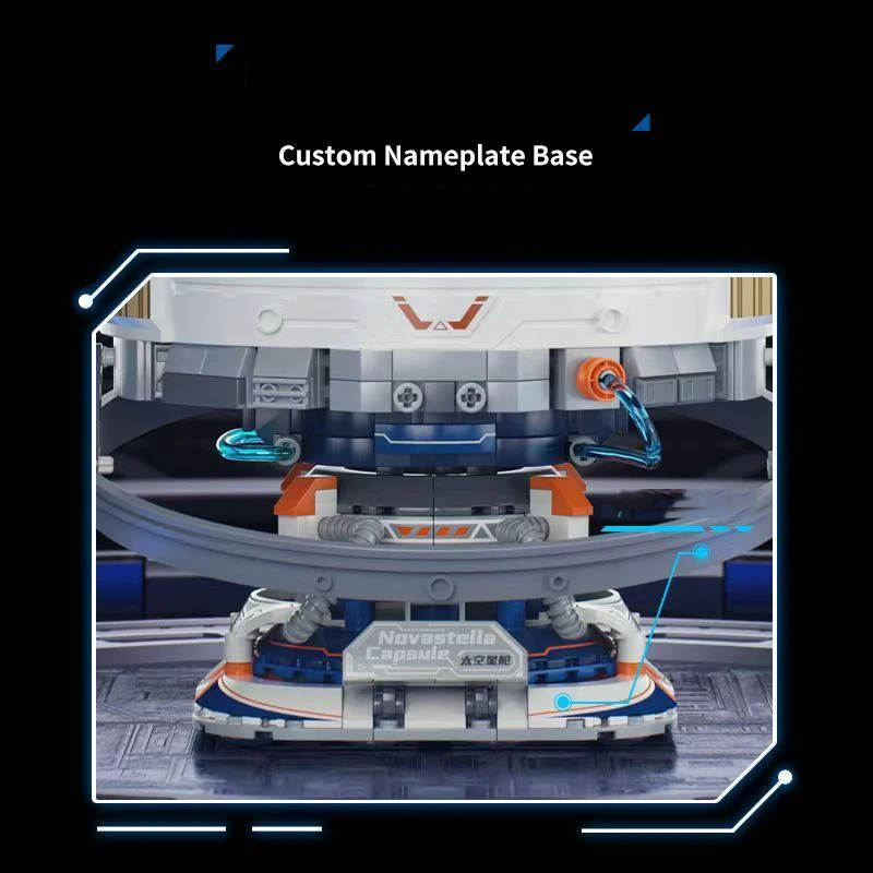 Capsule spatiale univers aventure Construction brique astronaute casque figurines bloc Construction modèle jouet éducatif avec lumière