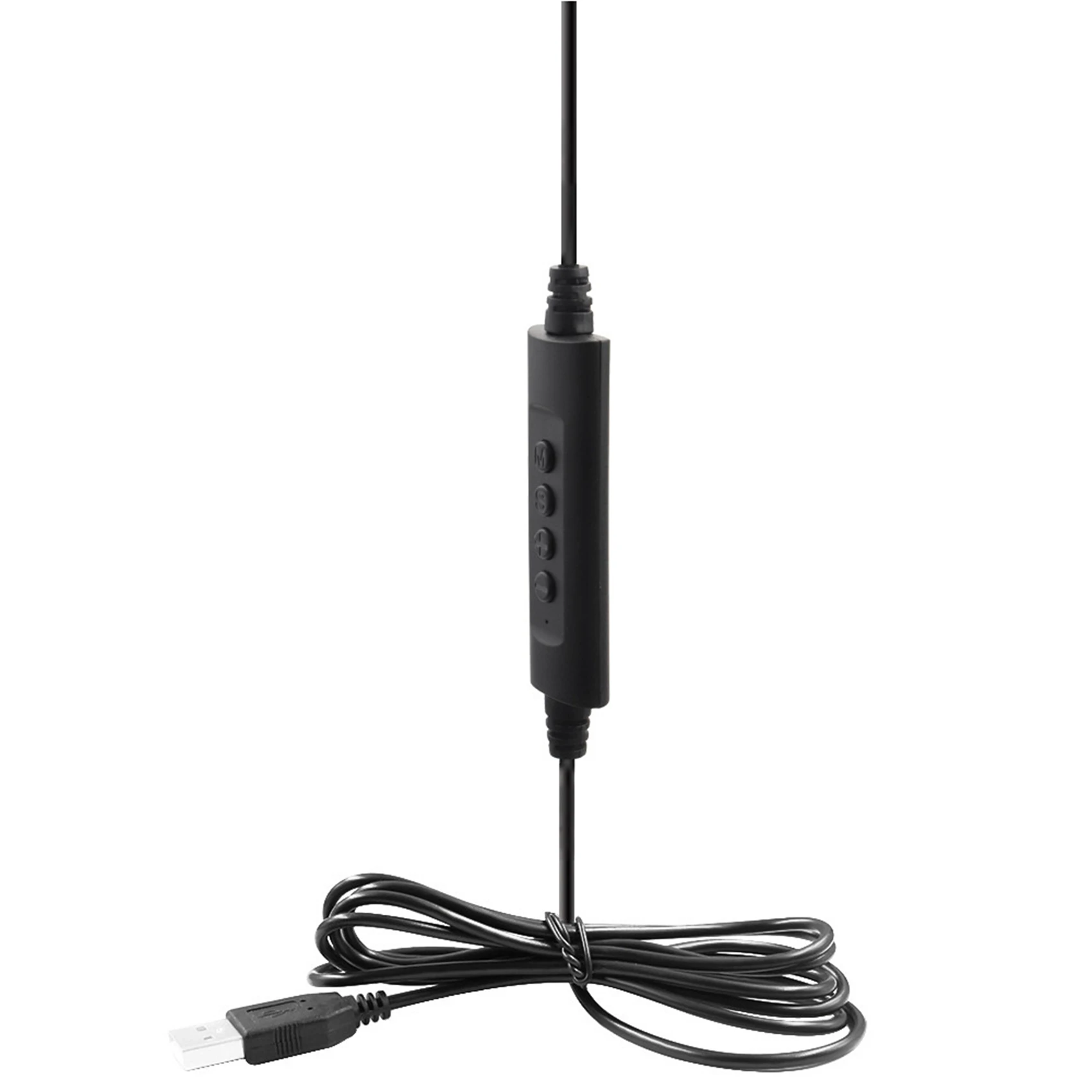 Leading-2X USB Call Center Headset With Noise Cancelling Mic Monaural Headphone For PC Home Office Phone Service Plug And Play