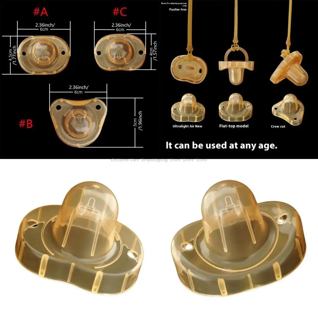 

Secure Attach Pacifier Case Baby Dummy Holder Storage Container Assorted Type Dustproof Lid Cover