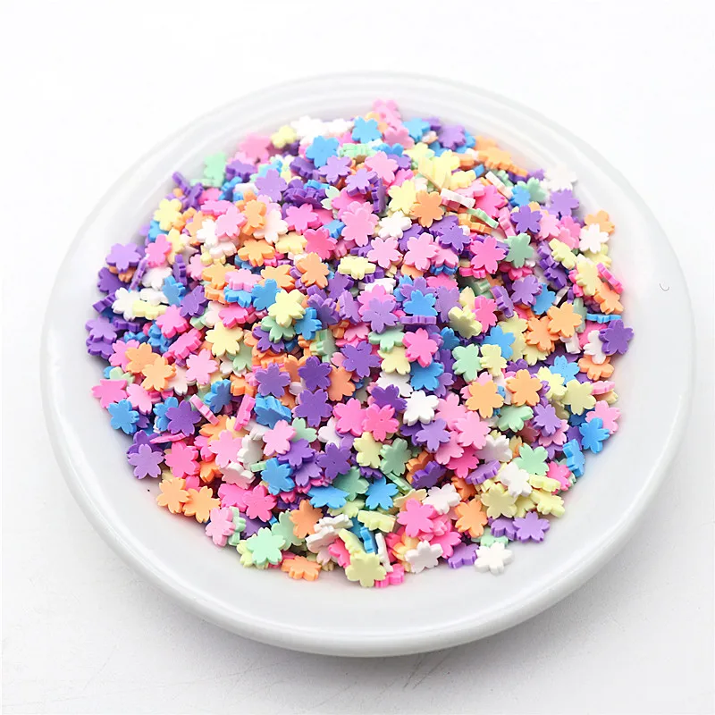 Polymer Hot Clay Love Soft Pottery Sheet Snowflake Sheet Pentagram Patch Craft DIY Nail Art Accessories Slime Filler 3-5mm