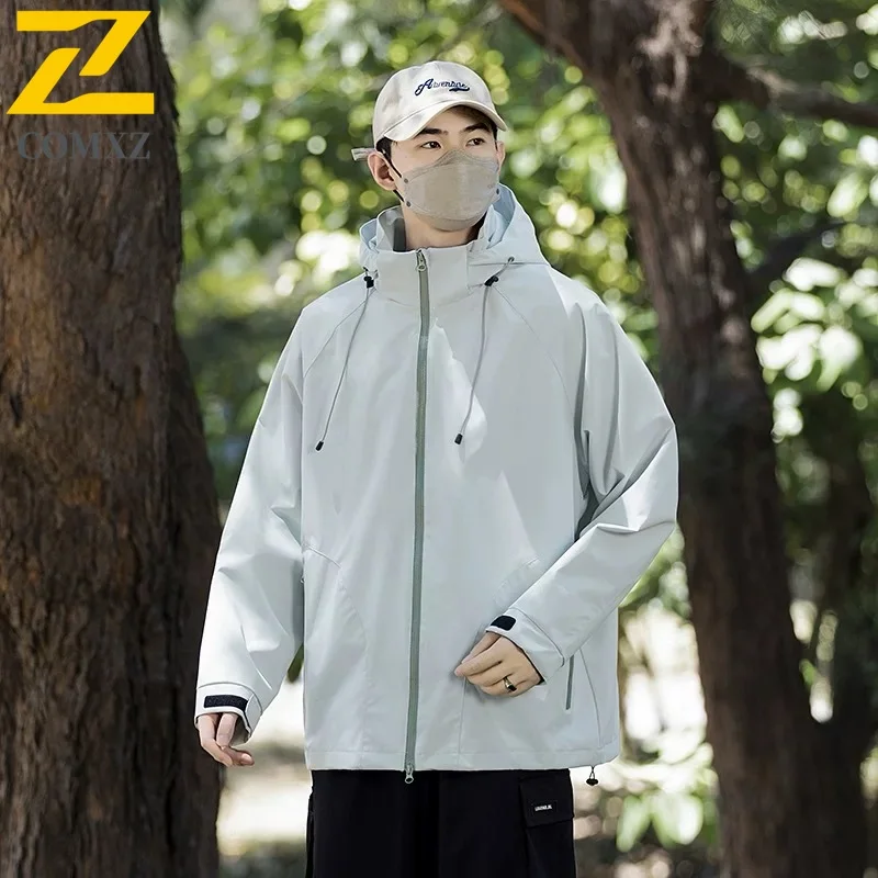 

Charge Jacket for Men and Women 2025 New Windproof Waterproof Breathable Sports Hooded Windbreaker Outdoor Travel Camping Jacket