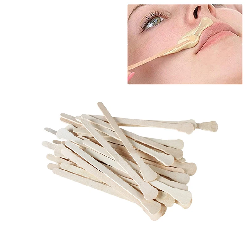 10/20Pcs Woman Wooden Hair Removal Stick Disposable Depilation Spatula Wax Sticks Wood Face Eyebrows Waxing Spatula Beauty Tool