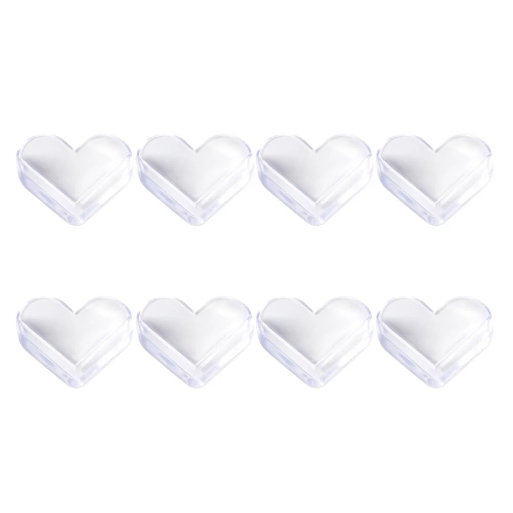 8 قطعة حشوات للزوايا للأطفال على شكل قلب لينة بولي كلوريد الفينيل واقيات زوايا طاولة السلامة حافة الحرس المضادة للتصادم لأثاث الطفل