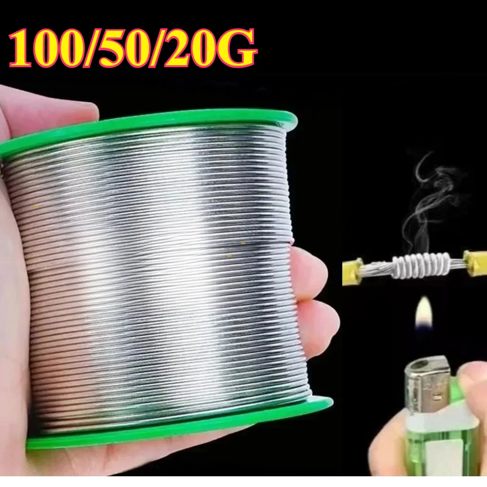 

100/20g Low Temperature Easy Melt Solder Wire Universal Silver Welding Rod Cored Weld Wire No Need Solder Powder Soldering Rods