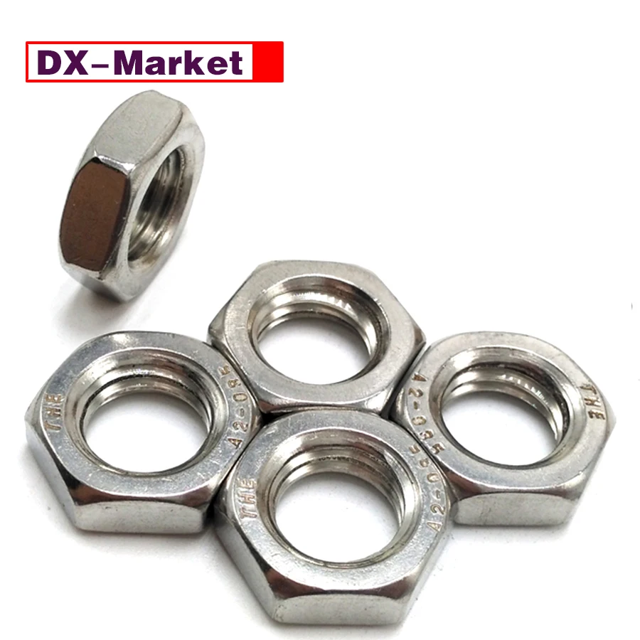 porca-fina-do-hexagono-do-passo-da-linha-fina-de-aco-inoxidavel-304-b003