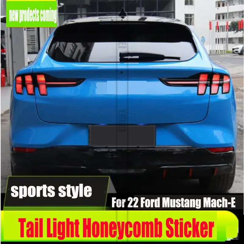 For 22 Ford Mustang Mach -E Tail Light Film, Personalized Tail Light Honeycomb Sticker