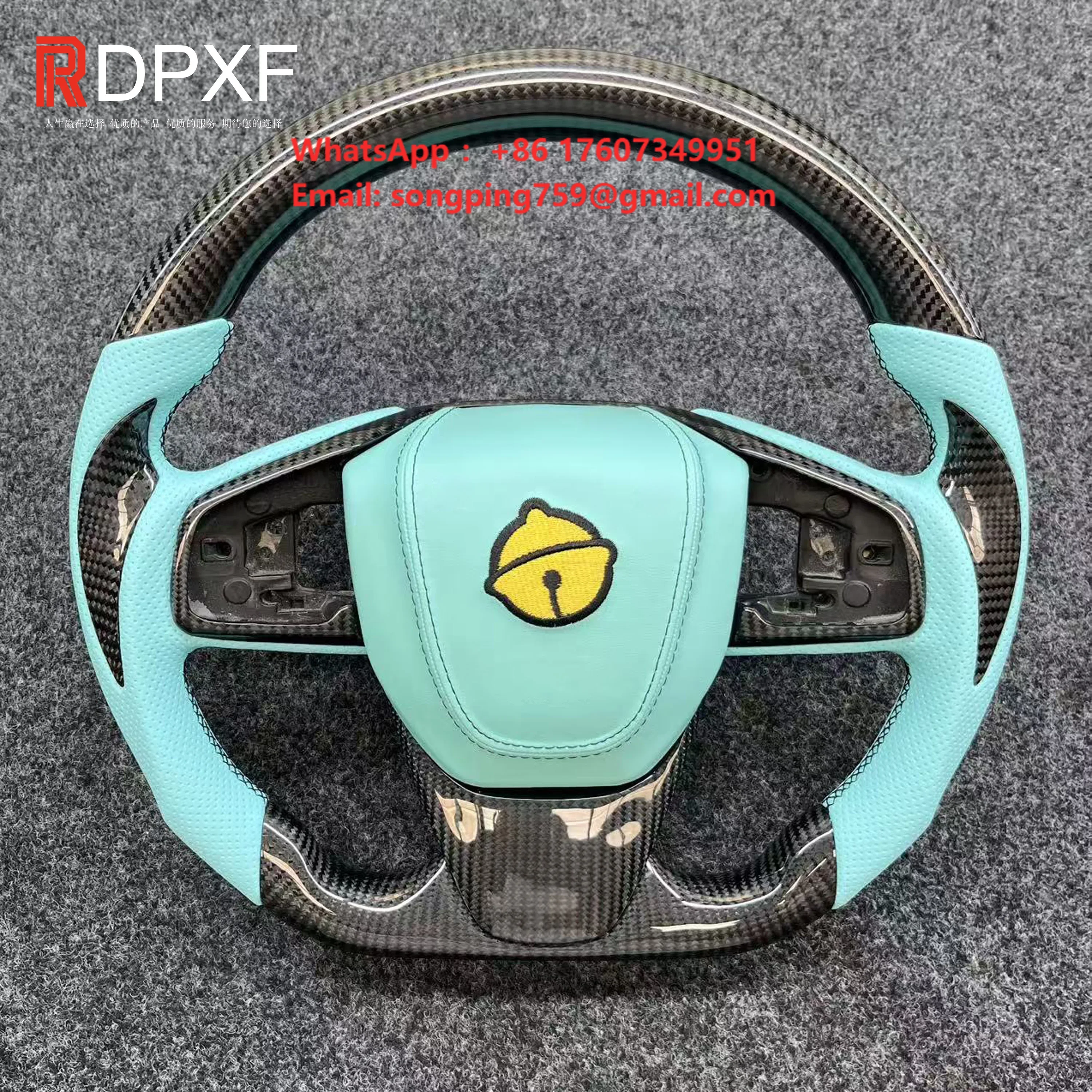 RDPXF 10th Gen Clarity EV Custom Sporty Carbon Fiber 3/4 Spoke Steering Wheel | Multi-Color Options 2017- Model for Fitment