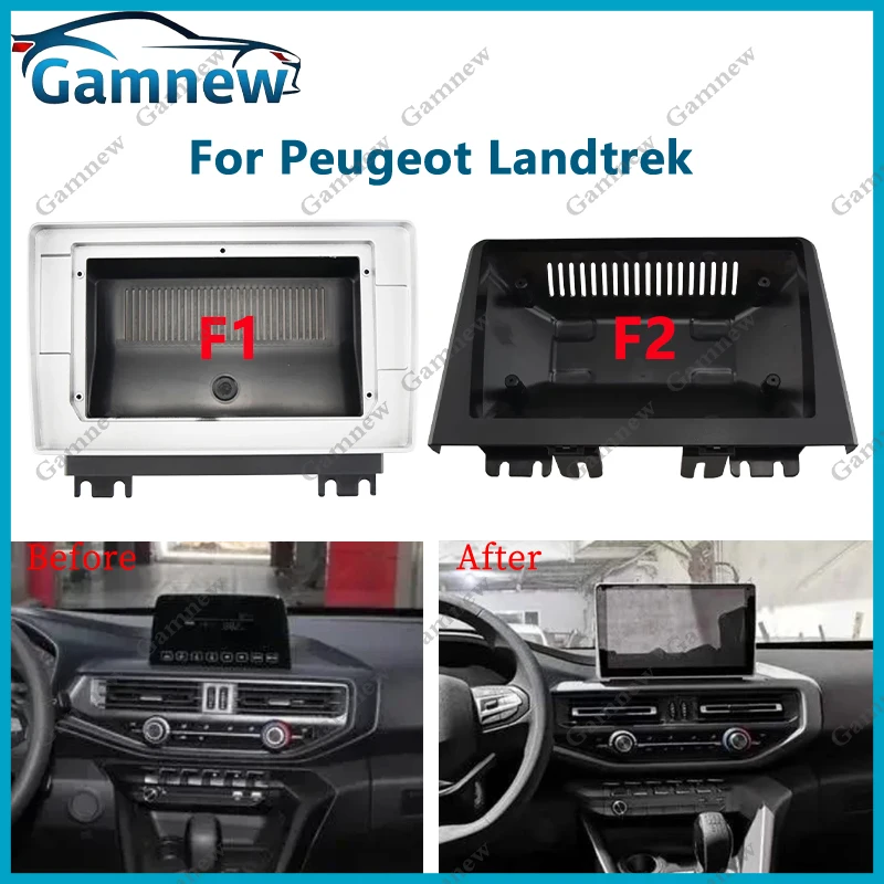 

10 Inch Car Frame Fascia Adapter Android Radio Dash Fitting Panel Kit For Peugeot Landtrek 2020+