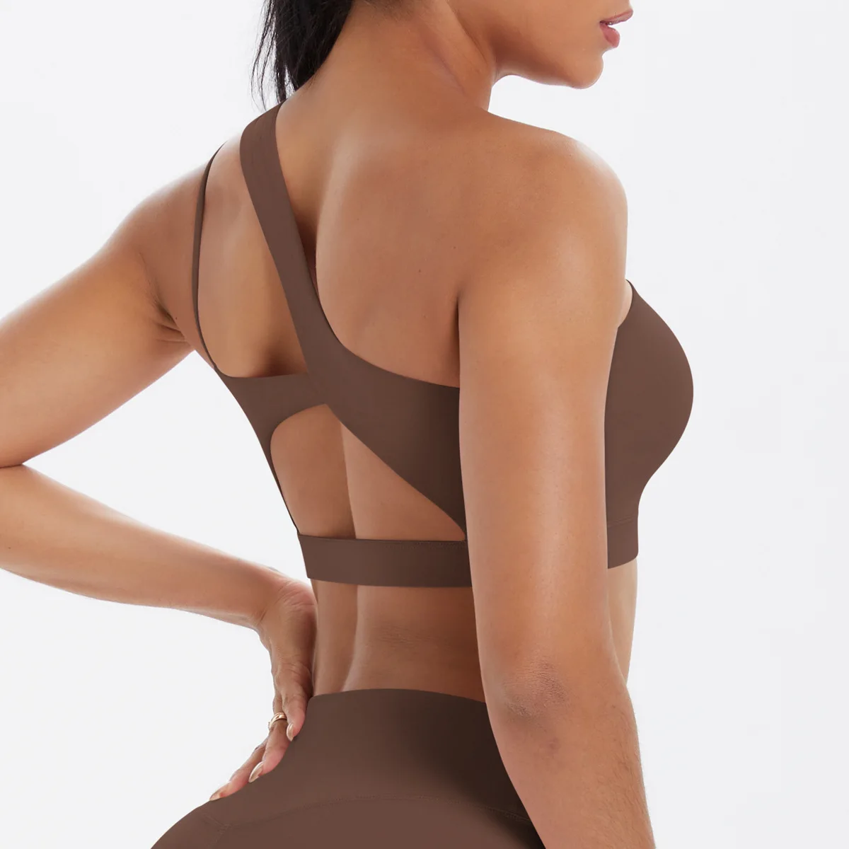 New Corsets Top Yoga Bra Summer Breathable Yoga Underwear with Chest Pad Beautiful Back Single Shoulder Vest Running Workout Top