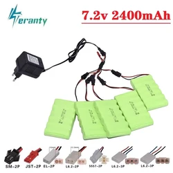 7.2v 2400mAh Battery and Charger For RC Car Robot Tank Truck Gun Boat 7.2v NiMH Battery Aa 700mah 7.2v Rechargeable Battery Pack