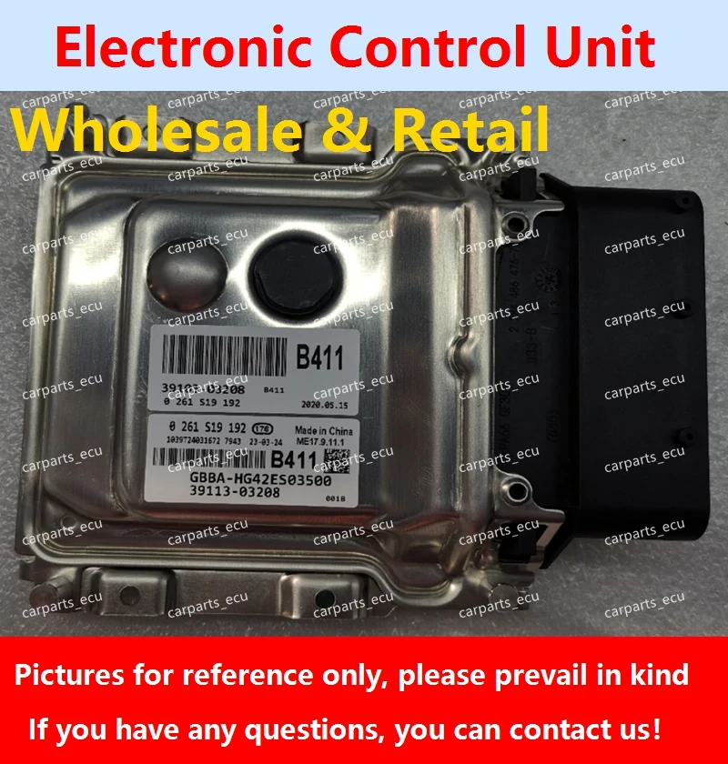 ECU ME17.9.11.1 39111-03945 253 لوحة كمبيوتر المحرك 39113-03208 B411 39130-2B051 SN1 لسيارة هيونداي كيا ريو سيراتو