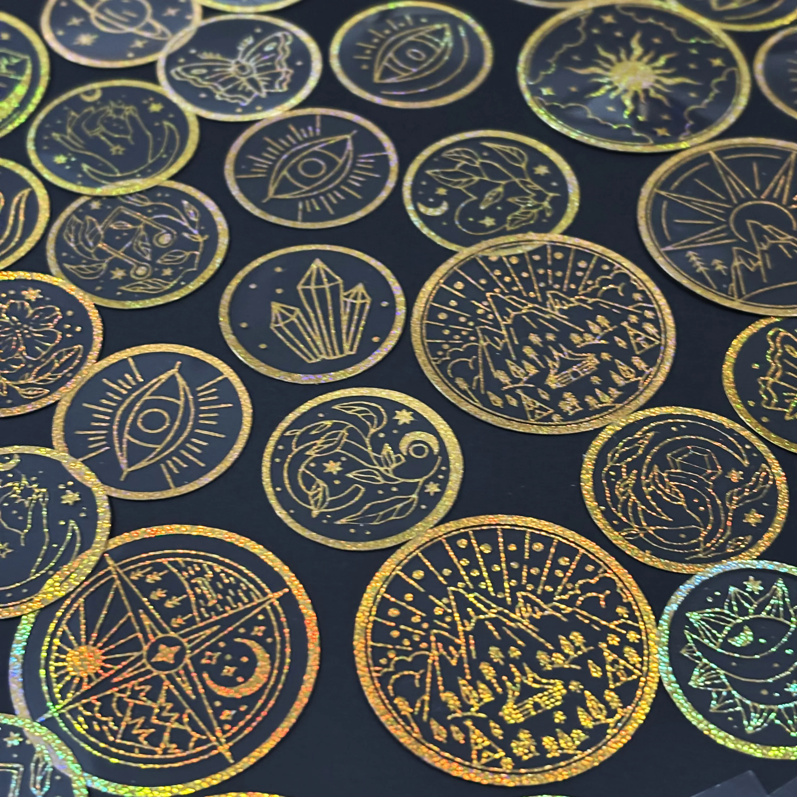 70 عبوة من ملصقات الحيوانات الأليفة الشفافة بألوان ذهبية - مثالية لأجهزة الكمبيوتر المحمولة التي تصنعها بنفسك وبوجو وحافظات الهواتف والنوافذ والمجلات #5