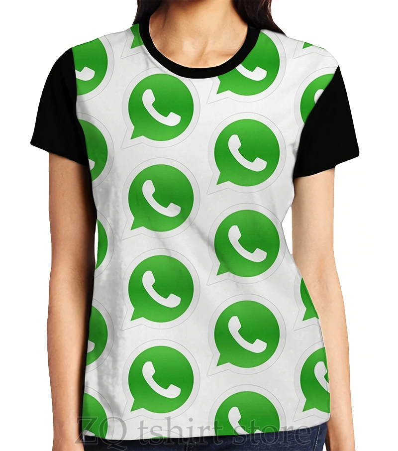 Whatsapp Logo Graphic T-Shirt men tops tee women t shirt men funny print O-neck Short Sleeve tshirts