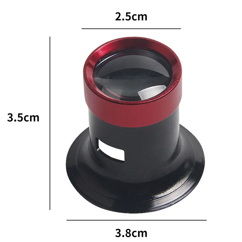 Lupa de aleación de aluminio para reparación de relojes, accesorio de cristal para joyería de diamantes, 3X, 5X, 10X, 15X, 20X