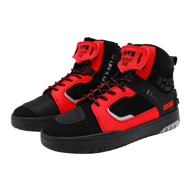 

Motorbike Shoes Motorcycle Riding Protective Boots Men's Shoes Breathable Anti-fall Four Seasons Motorcycle Travel Equipment