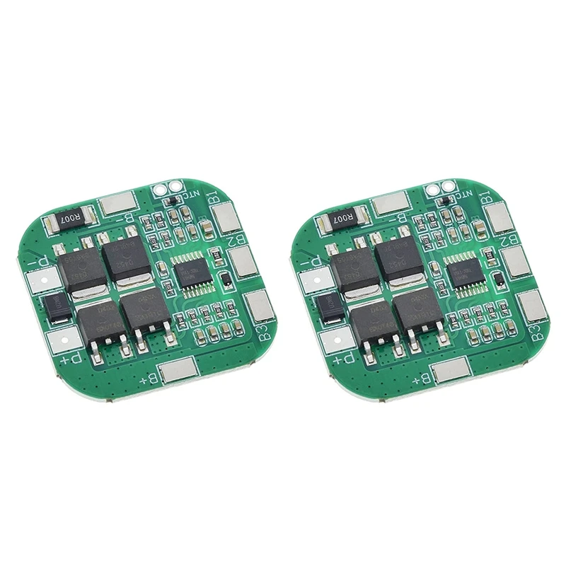 

2Pcs 4S 14.8V / 16.8V 20A BMS 18650 Lithium Battery PCB Protection Board Battery Equalizer Board For Licoo2 Limn2o4