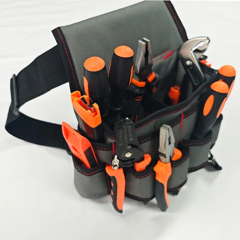 حزام أدوات متعدد الوظائف، حقيبة خصر الأدوات، حزام الأدوات، منضدة النجار والبستاني، مناسبة لأحجام مختلفة من الأدوات، mu