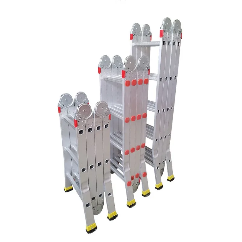 Modern industrial telescopic aluminum multi-purpose folding ladder EN131 certified household ladder folding household ladder