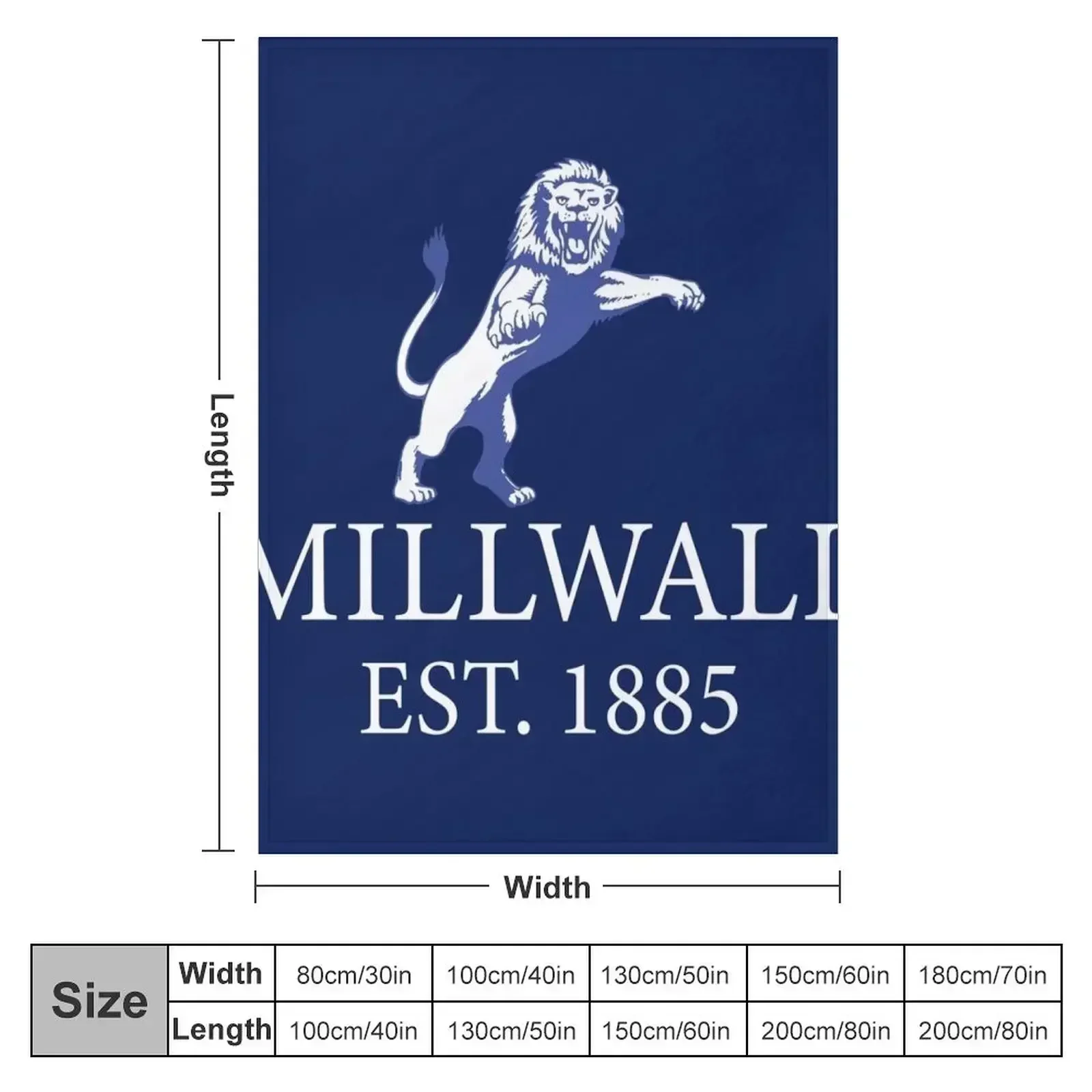Millwall 1885 Throw Blanket Soft Big Quilt Multi-Purpose Vintage Luxury Designer Hairys Blankets