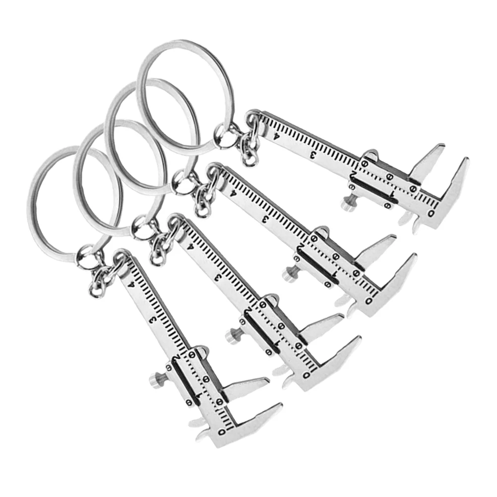 

Caliper Buckle Tiny Keychain Measuring Metal Mini for Travel Keyring Small Alloy Pendant Measurement