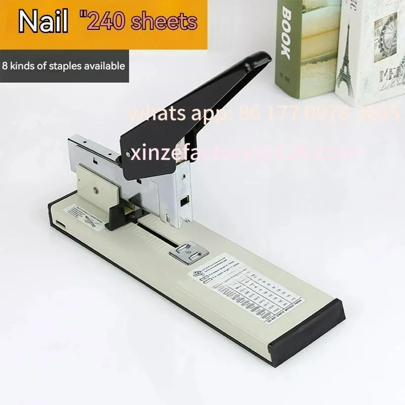 تخصيص سعة كبيرة ورقة ملزمة/دباسة الثقيلة تجليد الكتب تدبيس دبابيس تعمل يدويًا 100/200 ورقة