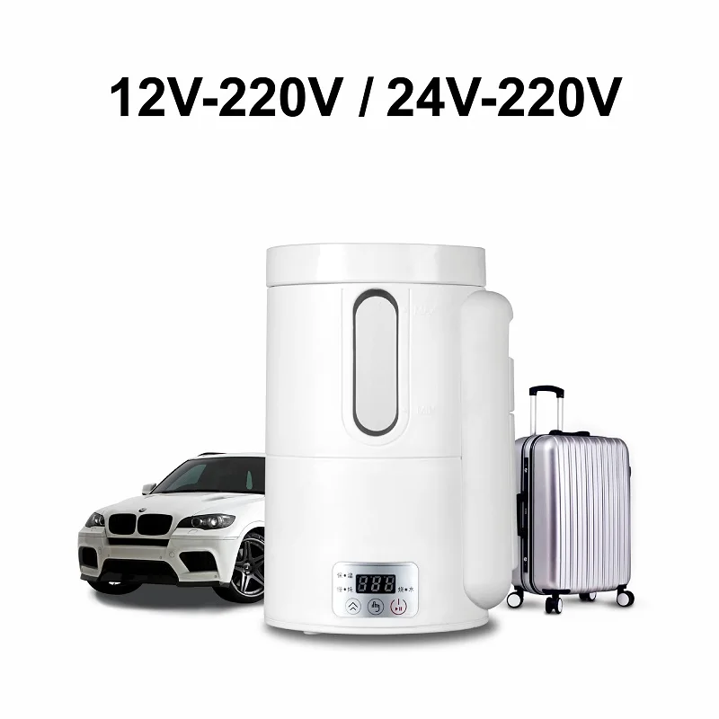 

12V/24V/220V Car Home Electric Kettle Health Pot Stew Cup Travel Electric Water Cup Portable Multifunctional Burn Kettle 800ml