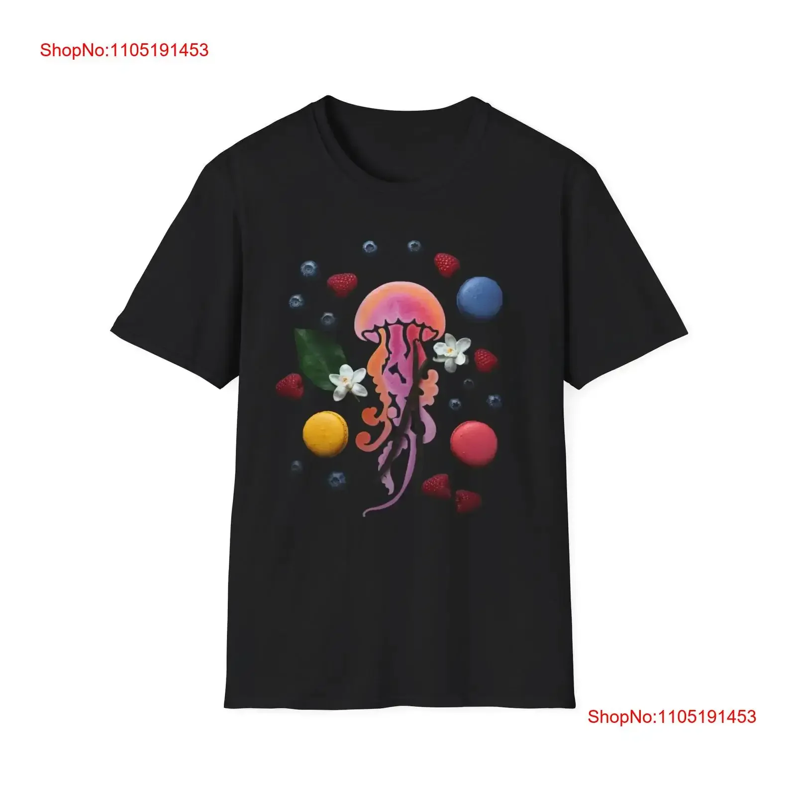 Fruity Pink Jellyfish 5 Softstyle T-Shirt, Vintage-Stil, gewaschen, atmungsaktiv, modisch, stilvoll, weich, leicht bequem, Unisex, vielseitig
